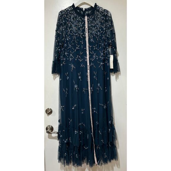 Mac Duggal Fabulouss Dress Sage Blue Plus Size 16 W NWT 9263 Mother of the Bride - Picture 2 of 16